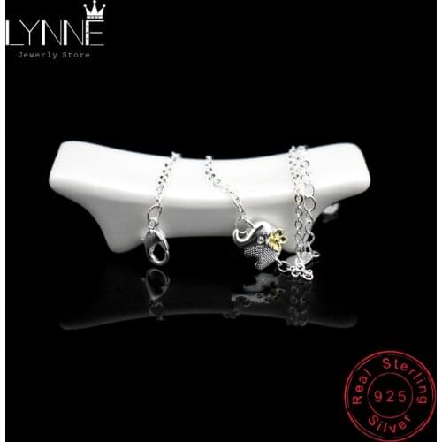 Hot Sale Fashion Gold Flower Elephant Anklet Bracelet 925 Sterling Silver Elephant Pendant Ankle Chain For Women&Girl Jewelry