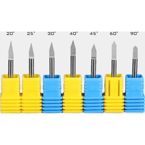 10pcs 3.175 mm*38mm CNC Engraving bits, Cutter Graver Carving Knife for PVC,Wood,Acryl ,MDF,ABS Material Cutting