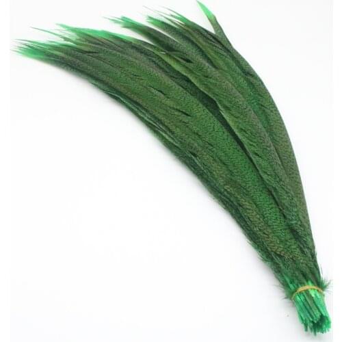 24-28inch/60-70cm Natural Dyed Green Pheasant Feathers Carnival Party DIY Decoration Lady Amherst Pheasant Tail Feathers