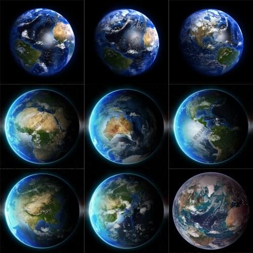 Diamond Embroidery Full Realist Earth Seven Continents Photograph Diamond Painting Cross Stitch Kits Mosaic Kids Room Decoration