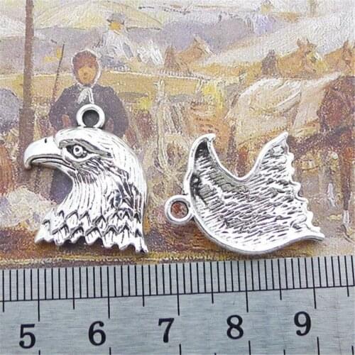 Bald Eagle Animal Charm Pendants Jewelry Making Finding DIY Bracelet Necklace Earring Accessories Handmade 5pcs