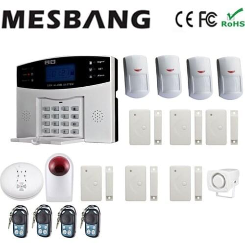 GSM alarm system with wireless smoking sensors shipping by DHL