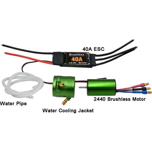 RC Boat Power Set 2440 Motor Water Cooling 40A ESC For Water Thruster Power Sprayer Pump Water Jet Pump