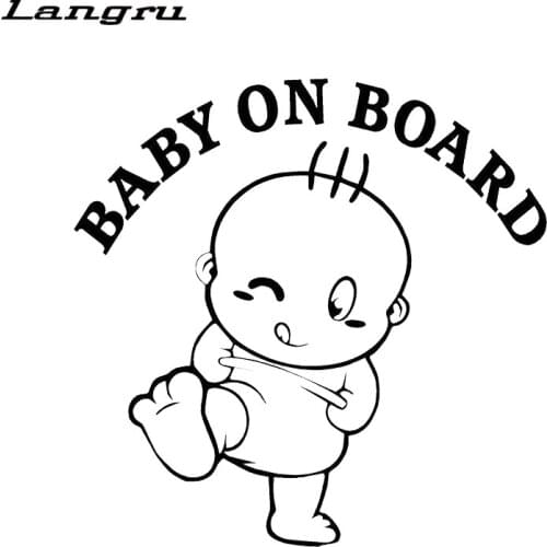 Langru Do Bebe a Bordo Bonito Adesivos de Carro Decalques Da Motocicleta Car Accessories Jdm