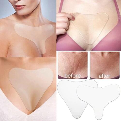 Reusable Anti Wrinkle Chest Pad Silicone Transparent Removal Patch Face Skin Care Anti Aging Breast Lifting Chest Patch Flesh