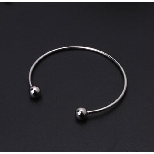 Ball Closure Adjustable Wire Blank Bracelet Expandable Bangle DIY Jewelry Making W2952001