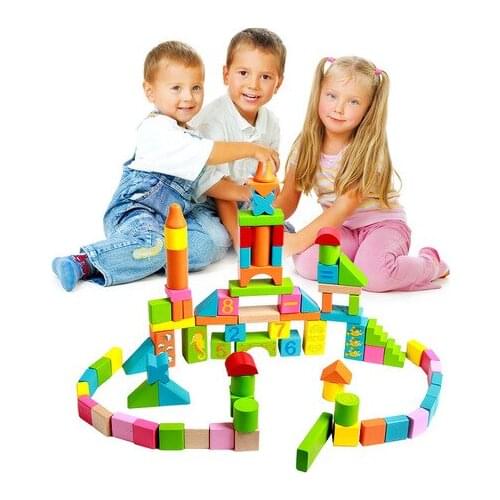 Model Building Kit Sorting,Nesting Stacking toys Wooden toys Building Blocks 82 pcs wooden Blocks montessori baby toys kids toys