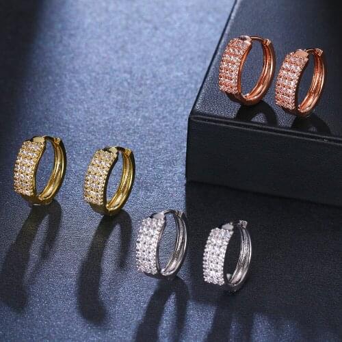 ORZTOON Trend Luxury Exquisite Crystal Zircon Earrings For Women Elegant Fashion Engagement Wedding Bridal Earrings Jewelry