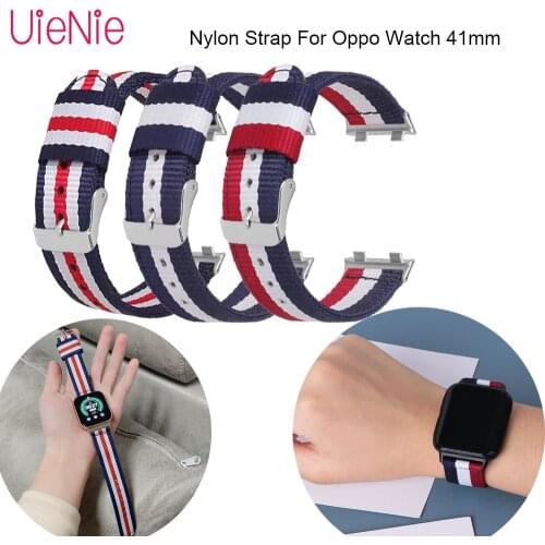 20mm Nylon Strap For OPPO Watch 41 Bracelet For oppo watch 41mm Replacement Belt Durable Wristband Accessories With Connector