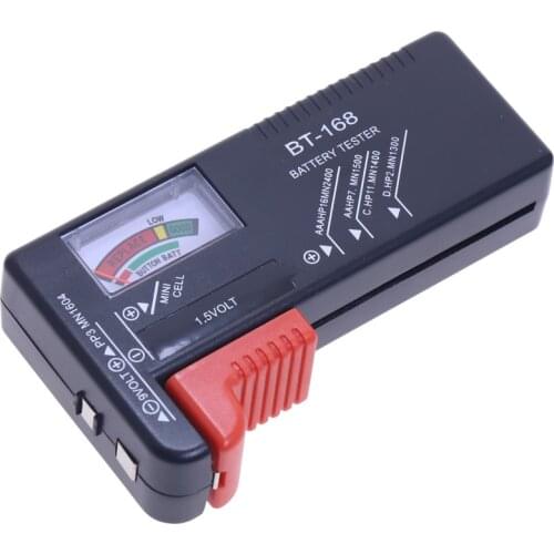 THGS BT168 Portable Universal Digital Battery Tester Volt Checker For AA AAA 9V Button Multiple Size Battery Tester Checker