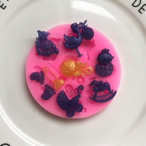 Trojan Stroller Silicone Fondant Mould DIY Baking Cake Mould Decoration Mobile Phone Epoxy Mould Silicone Mold
