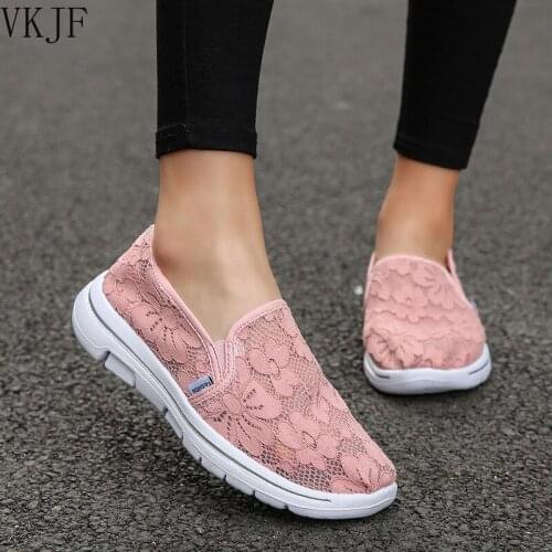 2021Autumn Women Flats Comfortable Loafers Floral Flats Sneakers Shoes Woman Slip on Black Tennis Shoes for Women Footwear Hot