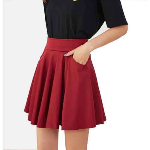 Pockets Skirts Womens Plus Size Tutu School Short Skirt Pants Suitable For The Whole Year Mini Saia High Waist Faldas Mujer