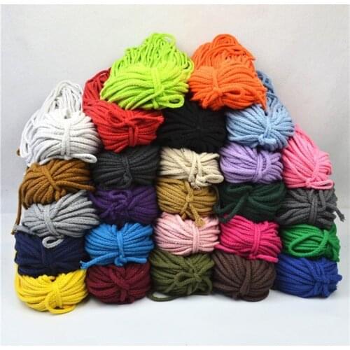 10meters/lot 5mm Cotton Rope Cords Craft Decorative Twisted Thread DIY Handmade Craft Accessories Home Decoration Cord Wholesale