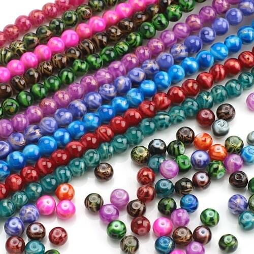 100Pcs High Quality 8mm Synthesis Malachite Round Loose Bead Natural Stone Beads Agate For DIY Bracelet Necklace Jewelry Finding