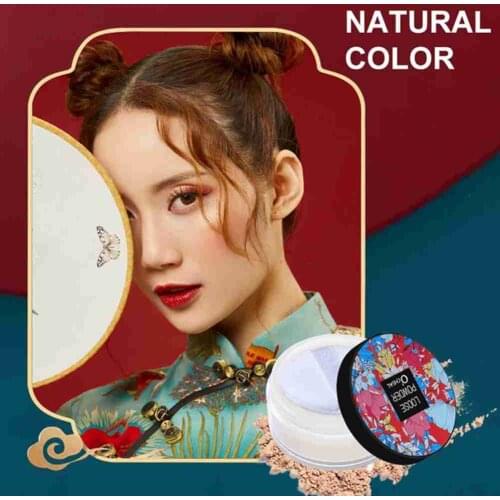 2 Colors Contain Makeup Powder Oil Control Insoluble In Water Waterproof Loose Powder For Face Skin Finish Powder Face Makeup