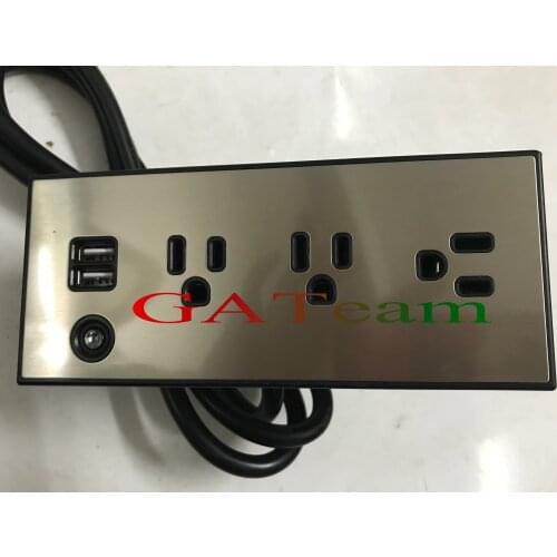 3 *USA power + 2*charging USB+ 1*lightning protection switch ,with No. 14 American standard line,UL certification 2pcs/lot