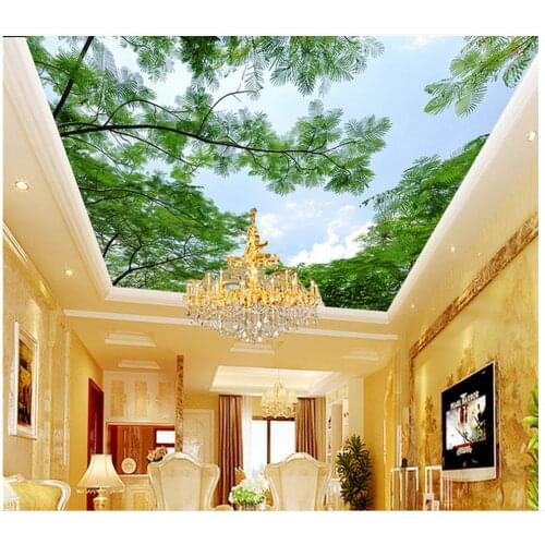 3d ceiling murals wallpaper Sky Trees Trees Zenith Mural wallpaper 3d ceiling living 3d wallpaper
