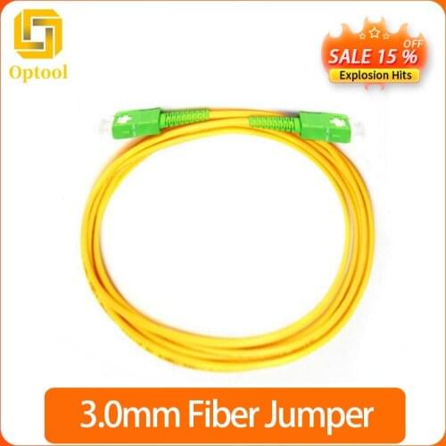 5PCS/bag SC APC 3M 2.0mm or 3.0mm Simplex Ftth Single Mode fiber Optic Patch Cord Cable FTTH fiber Optic Jumper Cable