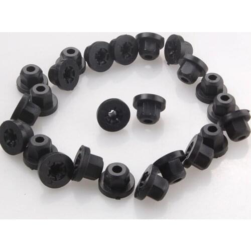 50pcs Car Exterior Trim Plastic Body Nut Flange Clip 16131176747 Fit For Bmw E30 E32 E34 E36 Benz Car Styling Accessories