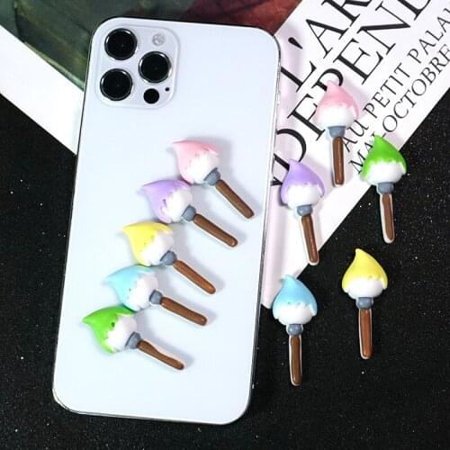 Simulation Cream Long Handled Brush Accessories DIY Cream Coloured Drawing or Pattern Resin Glue Following From Decorative Tiles