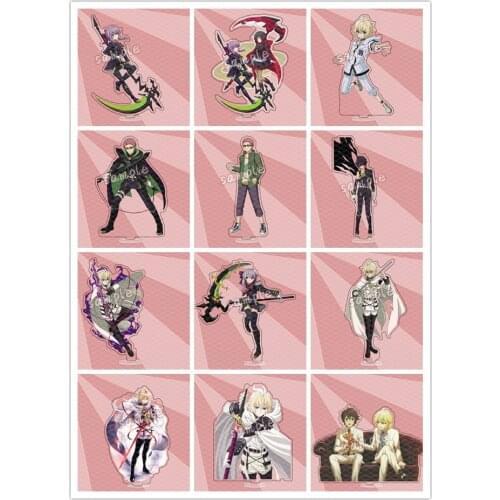 Anime Seraph of the End Yuichiro Hyakuya Hiiragi Shinoa Mikaela Hyakuya Acrylic Figure Stand Model Plate Decor Toy Cosplay Gifts
