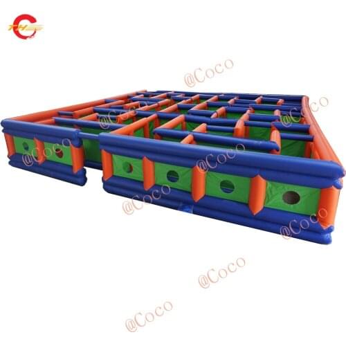 Free ship to door,10x10m custom made Amusement laser tag equipment giant inflatable maze, inflatable obstacle cs laser game maze