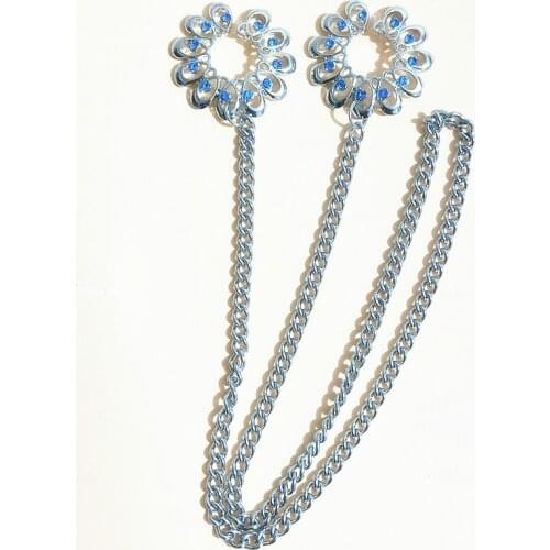 Stainless steel chain Sexy Non Pierced On Fake Nipple clamps Ring Body Jewelry Shield Cover Clamps Adult Toy no have Piercing