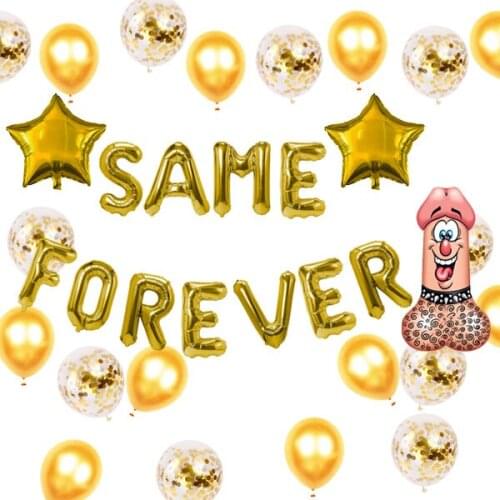 Bachelorette Party Banner, Bachelor Party Balloons- Same Forever Banner, Bridal Shower Supplies Bride to be Decoration