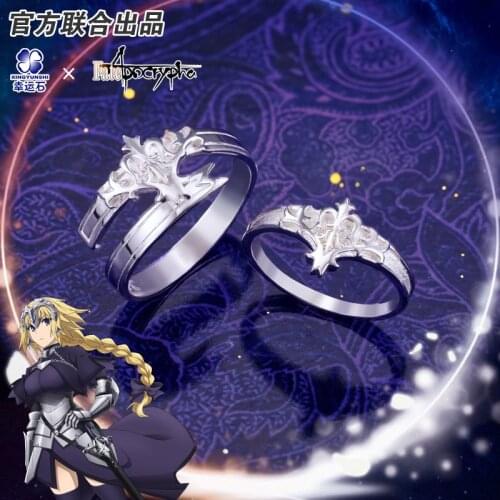 [Fate Apocrypha]925 Silver Ring Jewelry Religious FA FGO Ruler Anime Cosplay Jeanne d'Arc/Alter Figure Model Gift Christian