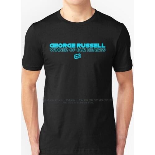 George Russell-Winner Of Our Hearts T Shirt 100% Pure Cotton Big Size Cars Racing Motorsport Memes Memes Funny Funny Memes