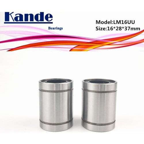 Kande Bearings LM16UU 8pcs LM16UU Linear Bearing 16x28x37mm LM16 UU Linear Bearing LM16