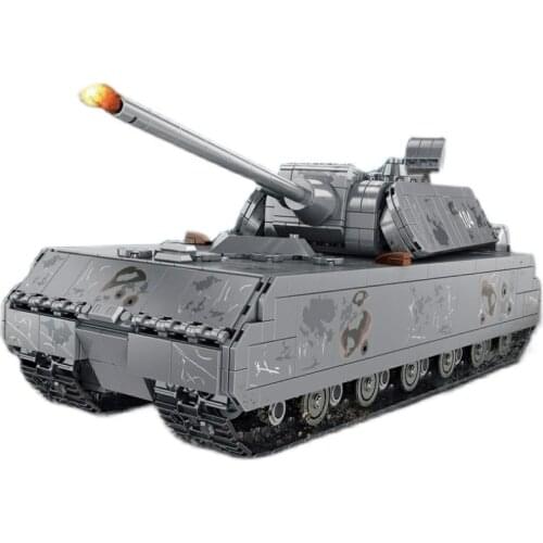MEOA 628009 Germany Military Tank Series 2127pcs Classic Panzer VIII Maus Tank Building Blocks Bricks Tank Model Kits WW2 Toys