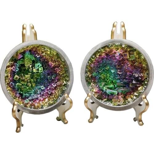 Beautiful Natural Bismuth Ore Intact Bowl Shape Stone Mineral Specimen Rainbow Colorful Decoration