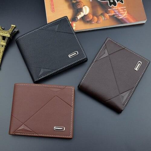 Fashion Wallet Male Youth Thin Three-Fold Soft Wallet Horizontal Coin Purse 2021 New Casual Wallet for Men Multi-Card Slot Shor