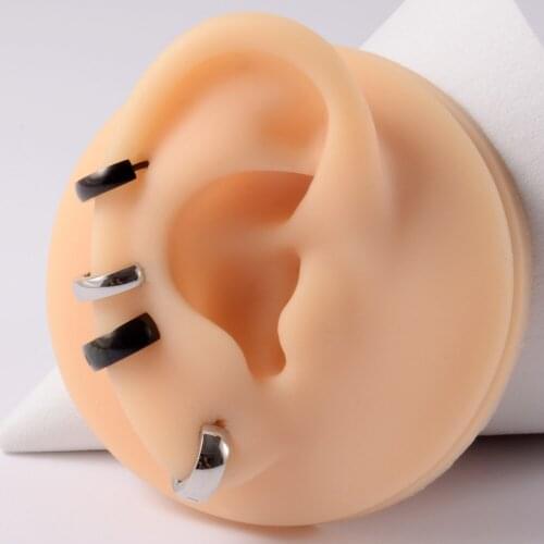 CHUANCI 1 Pair Men Women Clip on Earrings Hiphop Punk Hypoallergenic Steel Earrings Ear Clip Earrings Body Piercing Jewelry 20G