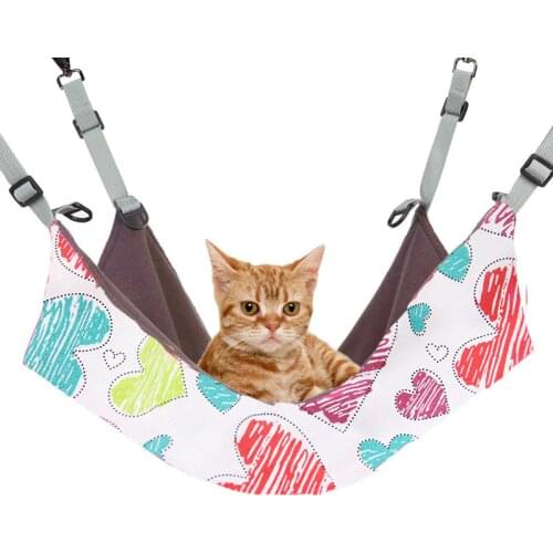 Canvas Soft Dual Purpose Hamster Cage Cute Fleece Cat Hammock Cat House Sleeping Mat Low Price Indoor Beds Cat Cages