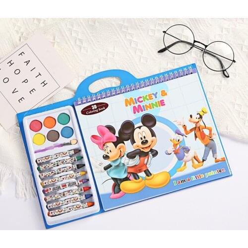 Disney Frozen Princess 8-color Crayon Childrens Watercolor Painting Set Coloring Book Graffiti Painting Baby 3-6-10 Years Old