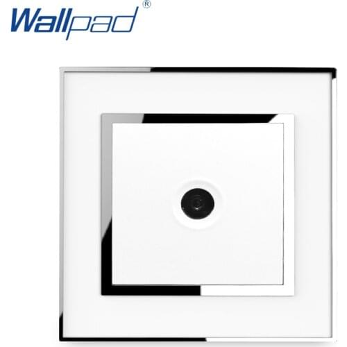 TV Socket Wallpad Luxury Mirror Acrylic Panel Weak Electricity Sockets Wall Electric Phone Cable Television Outlet