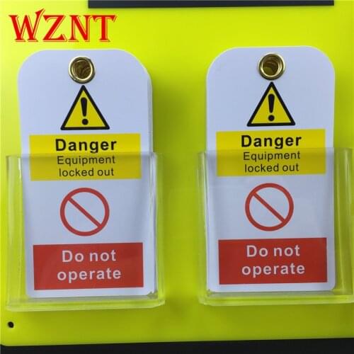 Durable PVC Safety Lockout padlock tag tuff tags do not operate tag Content can be customized
