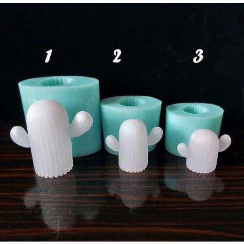 PRZY 3D meat cactus plant plaster mold home decoration decorative candles mold Succulent cactus Candle forms resin clay moulds