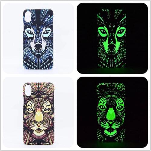 Forest Who is the King Tiger Elephant Lion Wolf Protector Cover Shell For iPhone 11 Pro XS MAX XR X 6 7 8 6s Plus Luminous Case