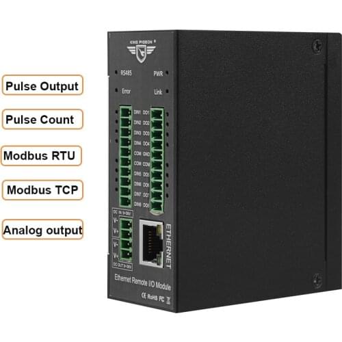 Modbus TCP Server and Client Module 8 Digital inputs 4 Analog inputs Ethernet Remote IO Module iot gateway