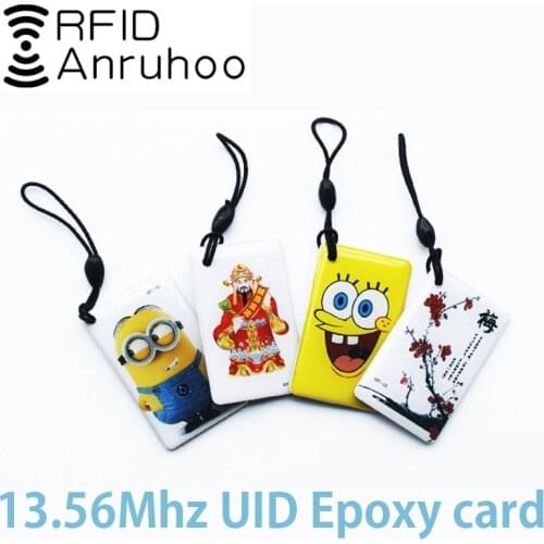 5PCS NFC Smart Chip Epoxy Card Can Copy And Rewrite 13.56Mhz Key RFID Copier Duplicator Badge UID 1K S50 Access Control IC Tag