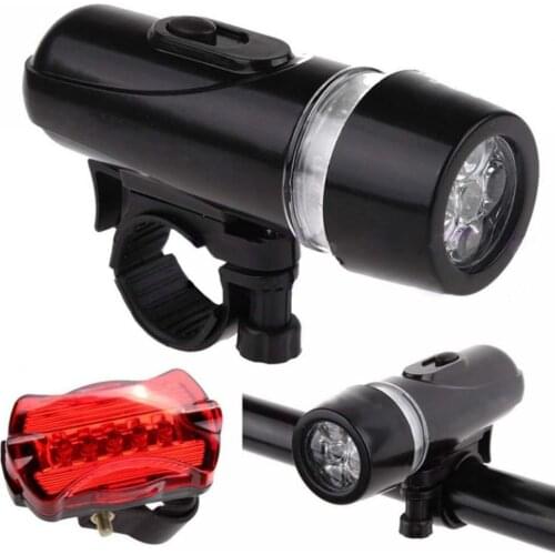 Bicycle Lights Bike Front Light Headlight Taillight Road 5 Led Power Beam Torch Flashlight Mtb Mountain Bike Bicycle Accessories