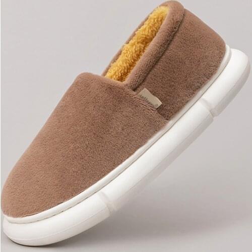 Unisex Winter women Slippers 2021 new Cotton Plush Warm Slippers Platform Soft EVAh ouse slippers indoor outdoor shoes size 45