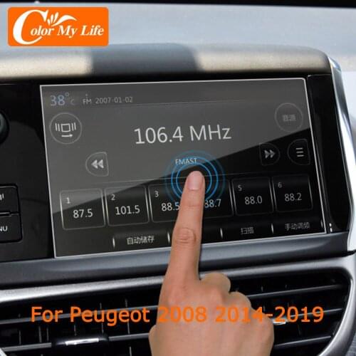 Color My Life 1 Set PVC Car Navigation Screen Protection Film for Peugeot 2008 2014 - 2018 Accessories 15.2 X 9.1 Cm