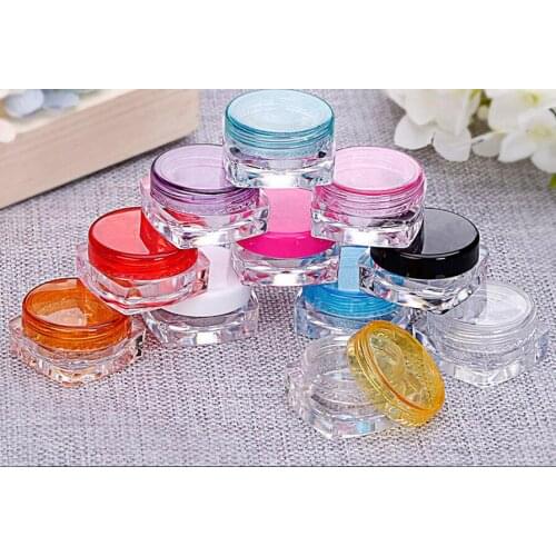 10pcs 3g Cosmetic Empty Jar Pot Refillable Bottles Eyeshadow Makeup Face Cream Lip Balm Container