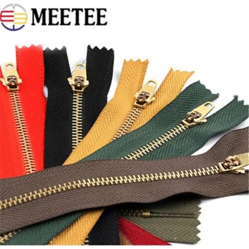 10pcs Meetee 3# Metal Zipper 13cm/15 Cm/18cm Auto Lock Zips for DIY Sewing Zip Garment Accessories Jeans Bag Zippers A4-17