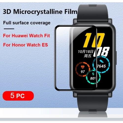 5pcs Screen Protector For Huawei Watch For Honor Watch ES 3D Full Edge Screen Protector Case Protective Film Smart Accessories